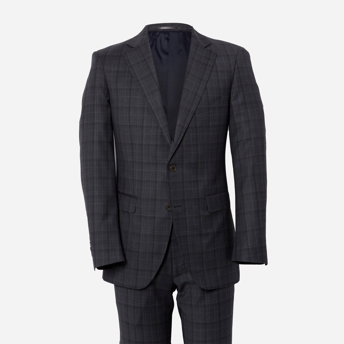 Irving Dark Grey Heathered Plaid Suit | Alton Lane