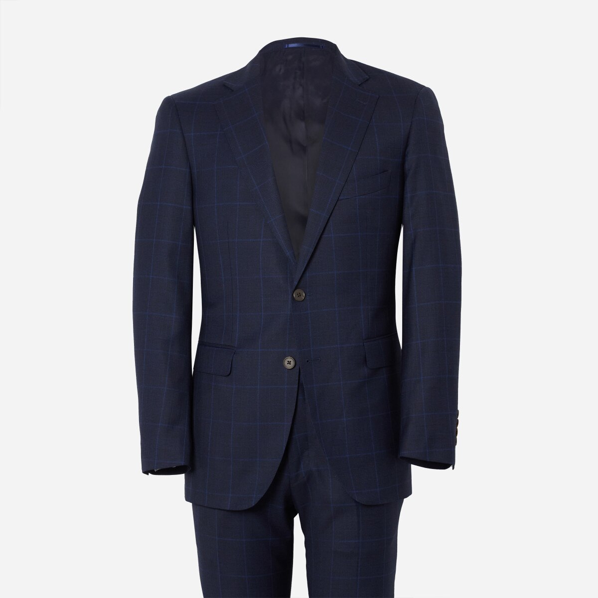 Irving Navy with Large Blue Windowpane Suit | Alton Lane