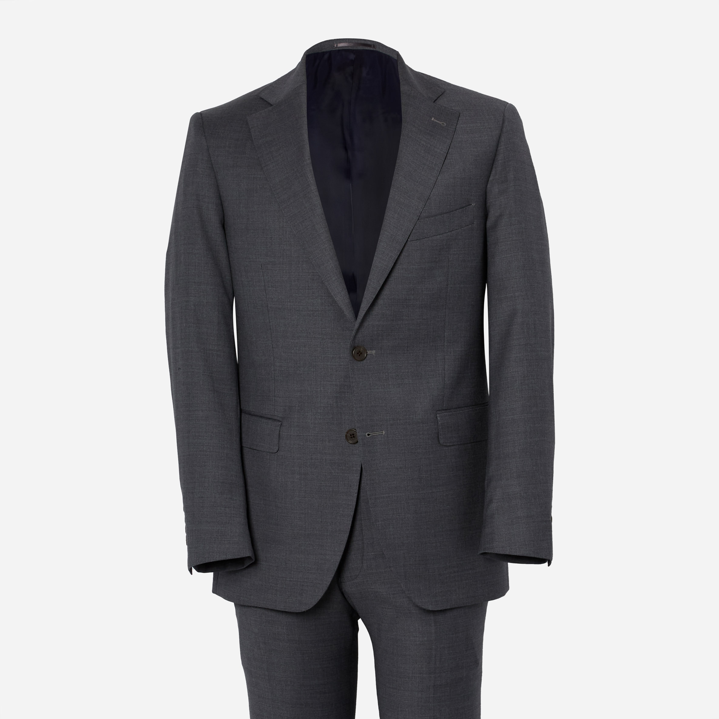 Irving Charcoal Heathered Twill Suit | Alton Lane