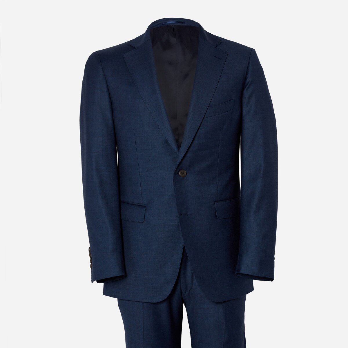 Madison Steel Blue Sharkskin Suit | Alton Lane