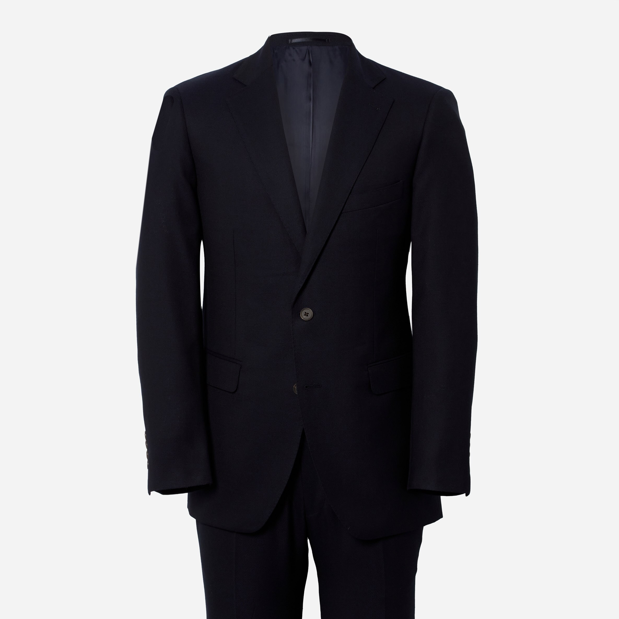 Broadway Reda Midnight Textured Hopsack Suit | Alton Lane