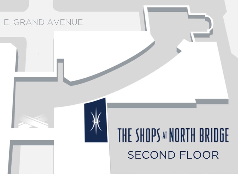 Our location inside the North Bridge Mall Second Floor, Suite 226